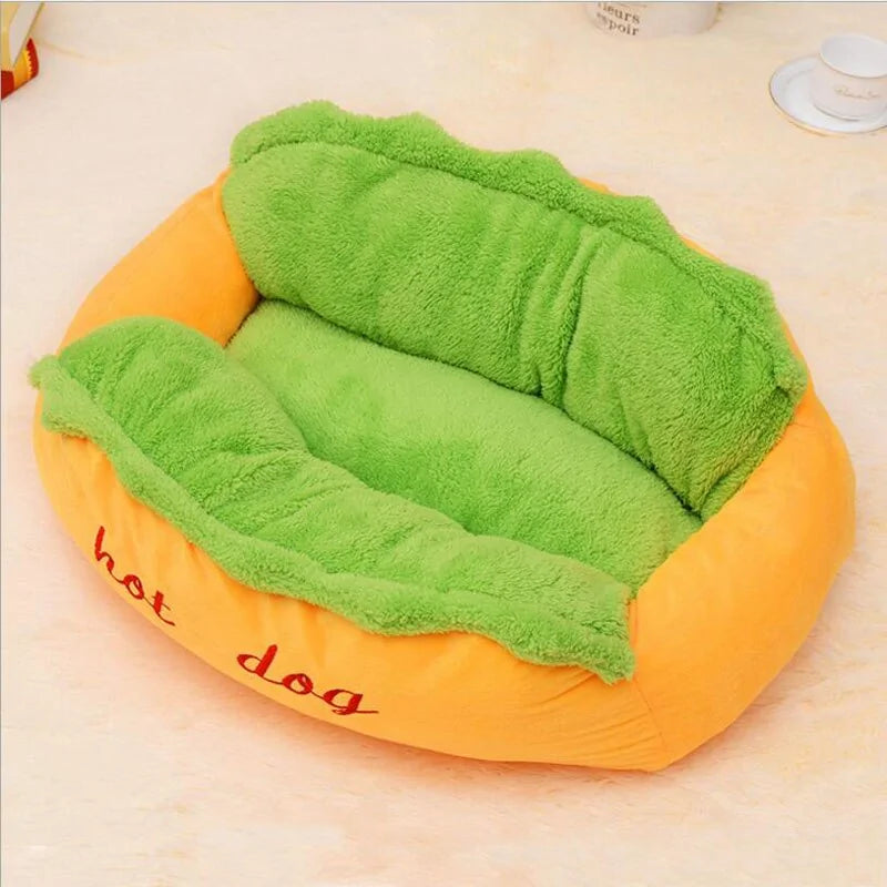SnugglePuff - Cute Hot Dog Pet Bed