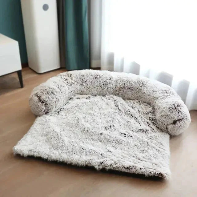 SnuggleNest Calming Bed – Soft Pet Sofa Protector