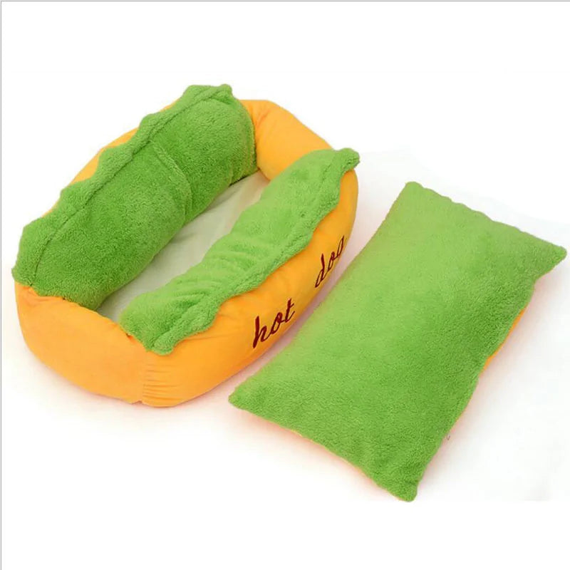 SnugglePuff - Cute Hot Dog Pet Bed