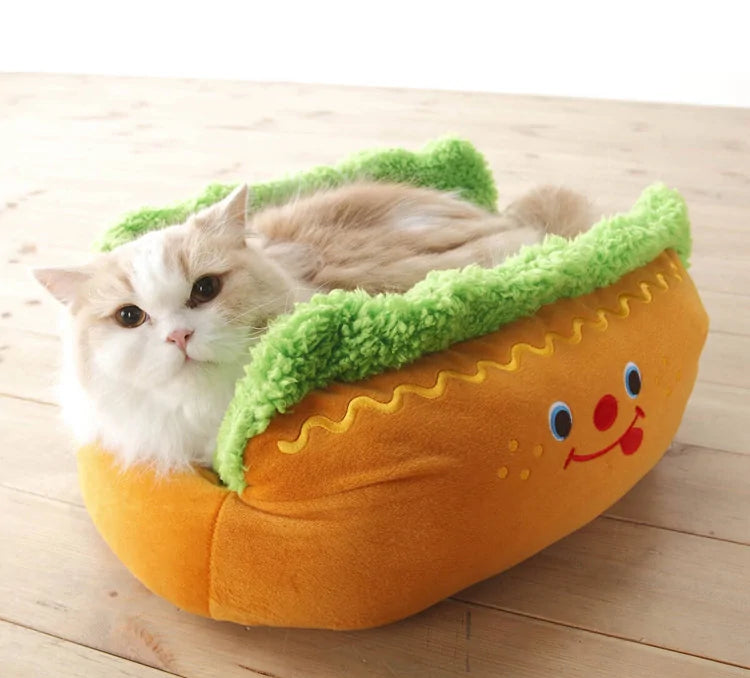 SnugglePuff - Cute Hot Dog Pet Bed