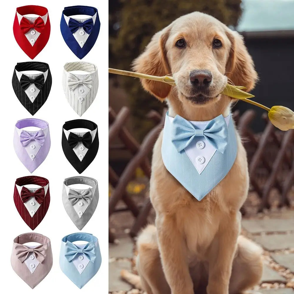 PawElegance - Formal Dog Tuxedo Bow Tie Bandana