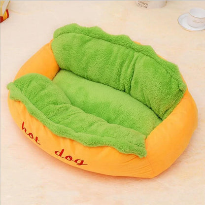 SnugglePuff - Cute Hot Dog Pet Bed