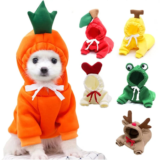 CozyFruit -  Warm Winter Fruit-Themed Dog Clothes