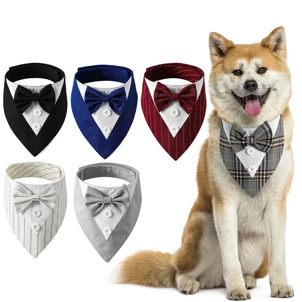 PawElegance - Formal Dog Tuxedo Bow Tie Bandana