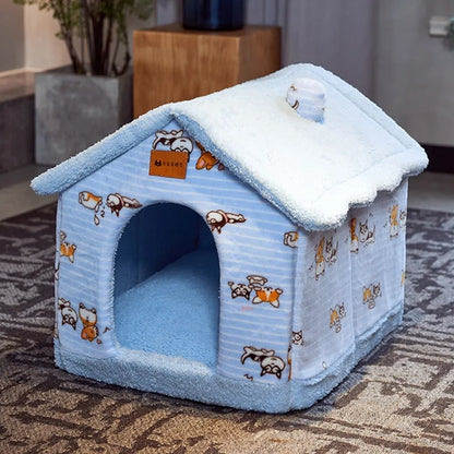 PawHaven - Foldable Winter Warm Dog House Kennel Bed Mat