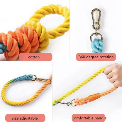 PawVibe - Braided Cotton Rope Dog Leash